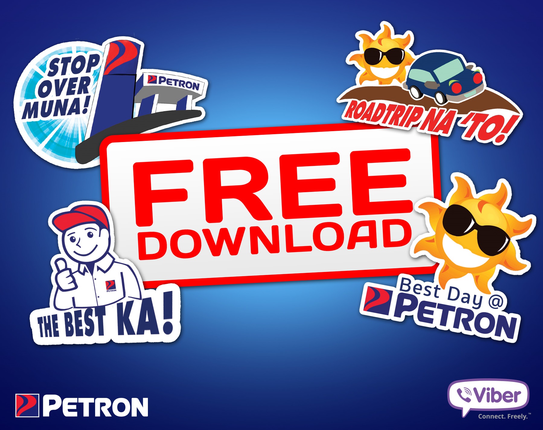 Express yourself more in your Viber chats with Petron Best Day stickers