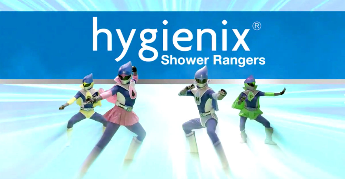 Hygienix Shower Rangers shows how fun fighting against World Germination