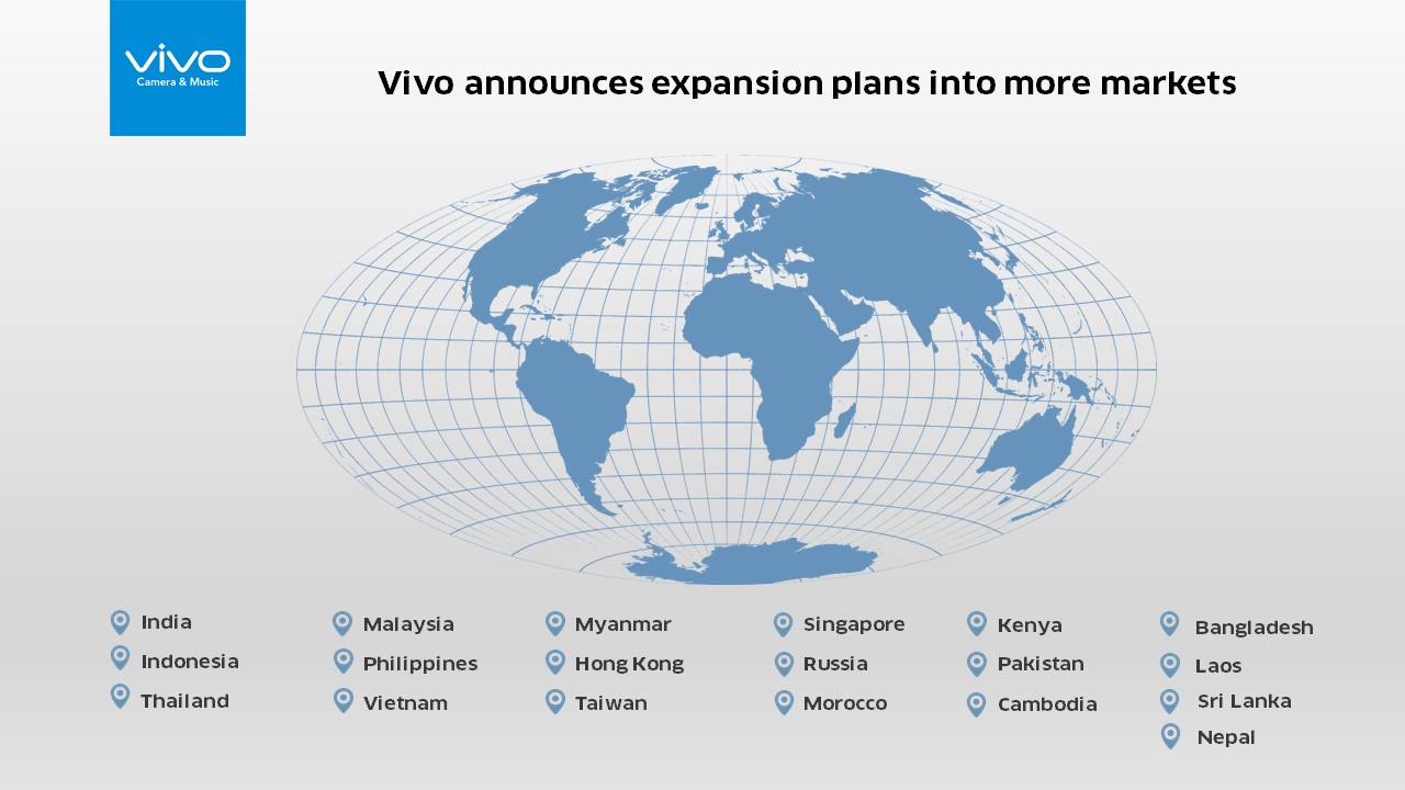 Vivo Announces Global Expansion Plan to Russia, Singapore, Taiwan and Africa