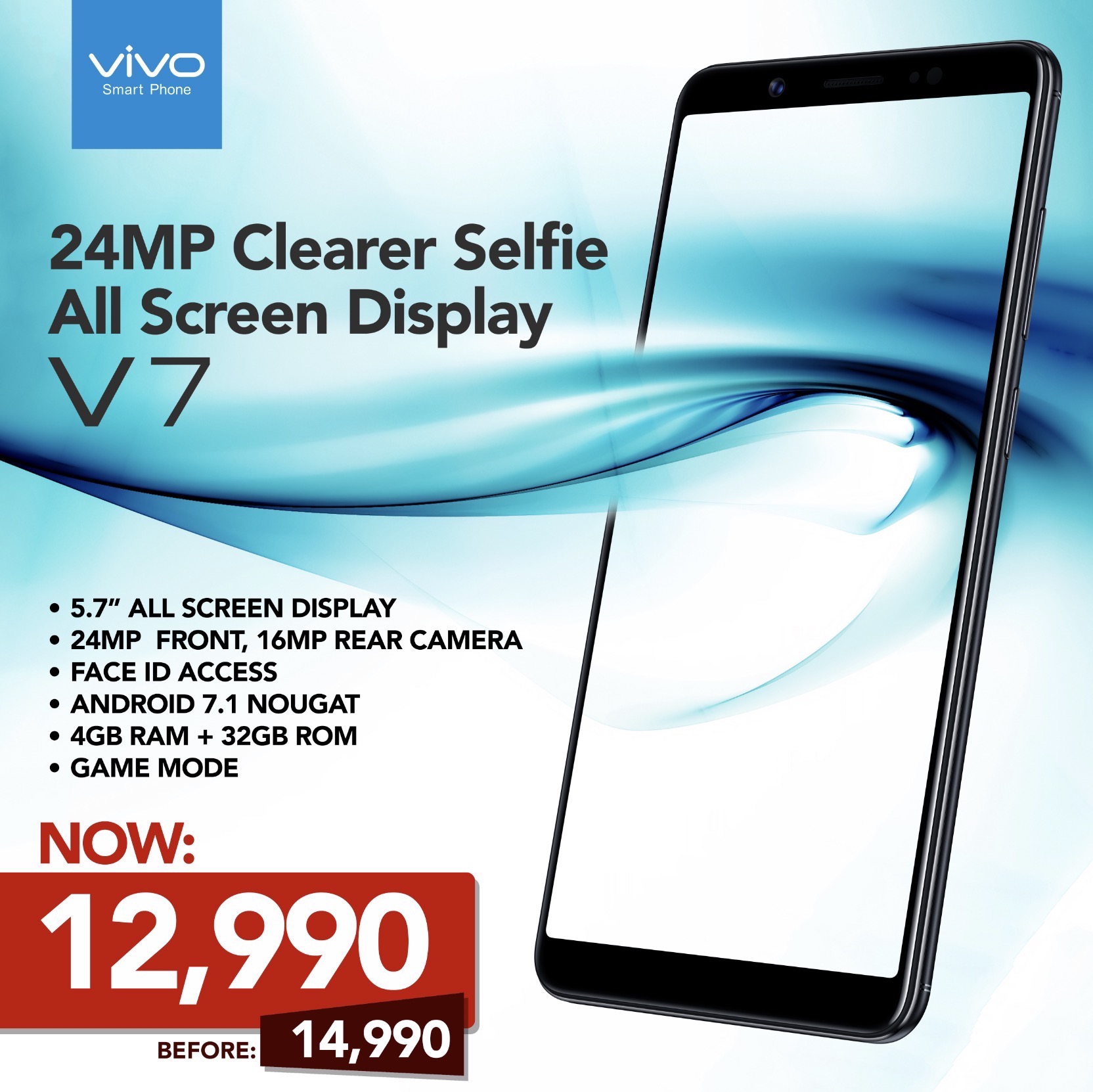 Vivo V7 24MP all screen phone now priced at Php12,990