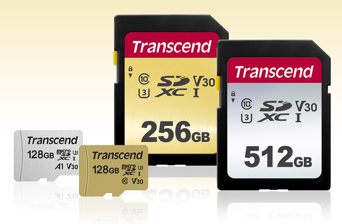 Transcend Releases New High-speed, Capacious SD and microSD Cards