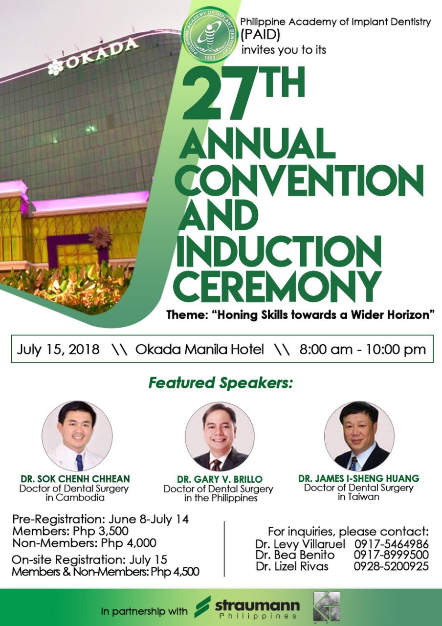 Philippine Academy of Implant Dentistry convention to feature prominent Asian implant surgeons