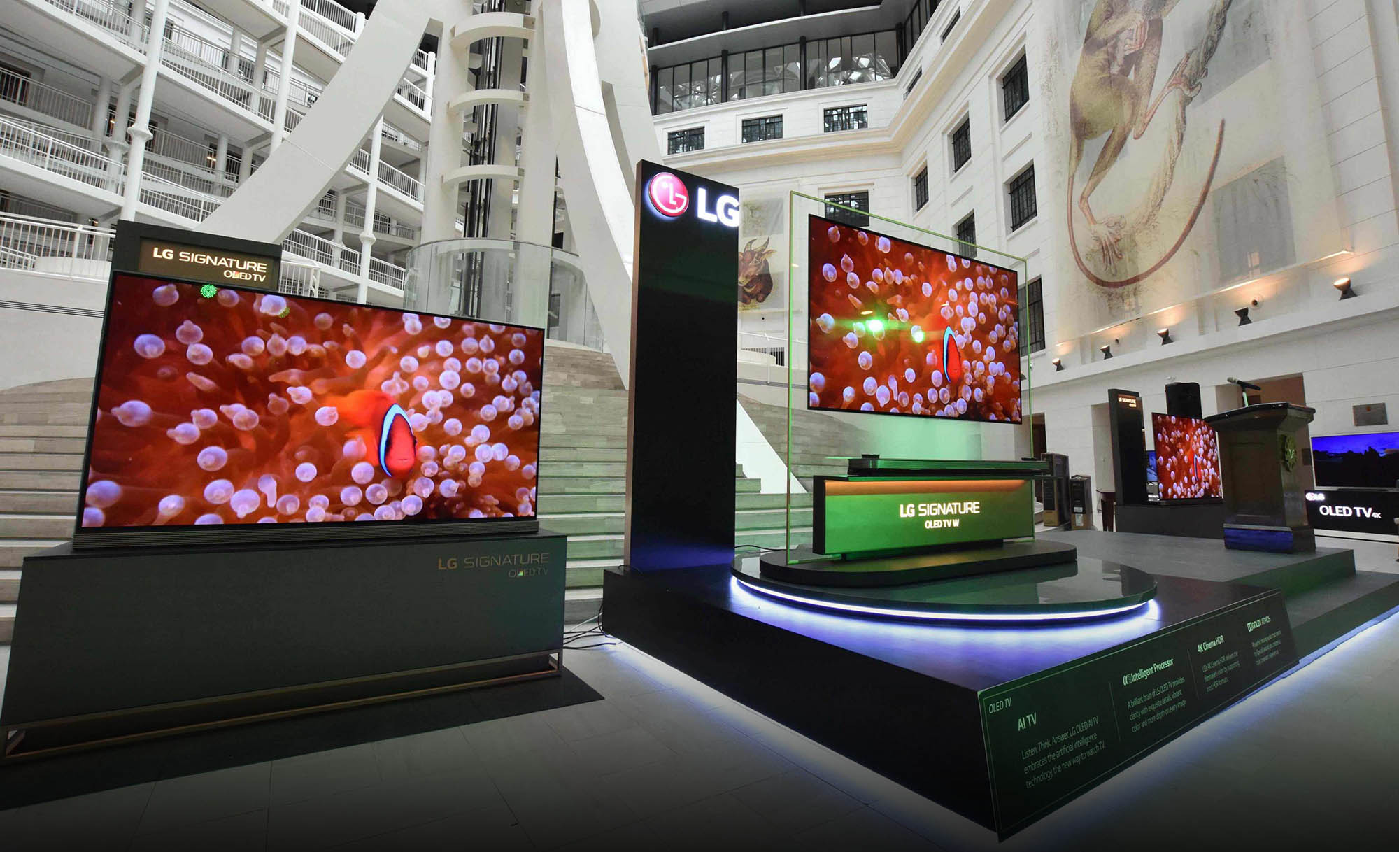 LG Unveils OLED Wallpaper TV (W8) at the National Museum of Natural History  - MegaBites