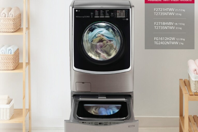 Save time, energy and up to 50 percent when you buy an LG TWINWash washing machine