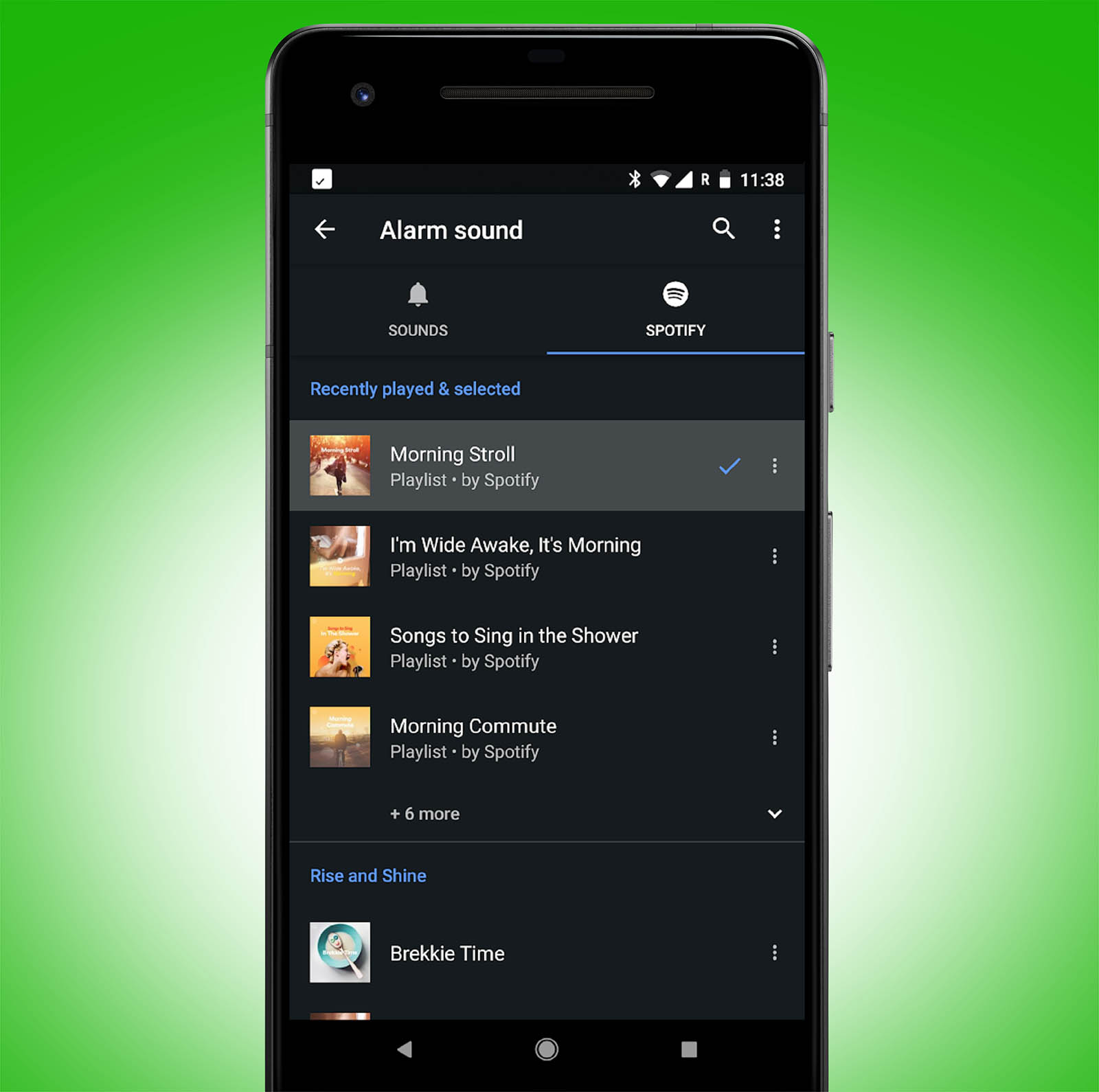 Wake up to the perfect soundtrack with Spotify and Clock app from Google