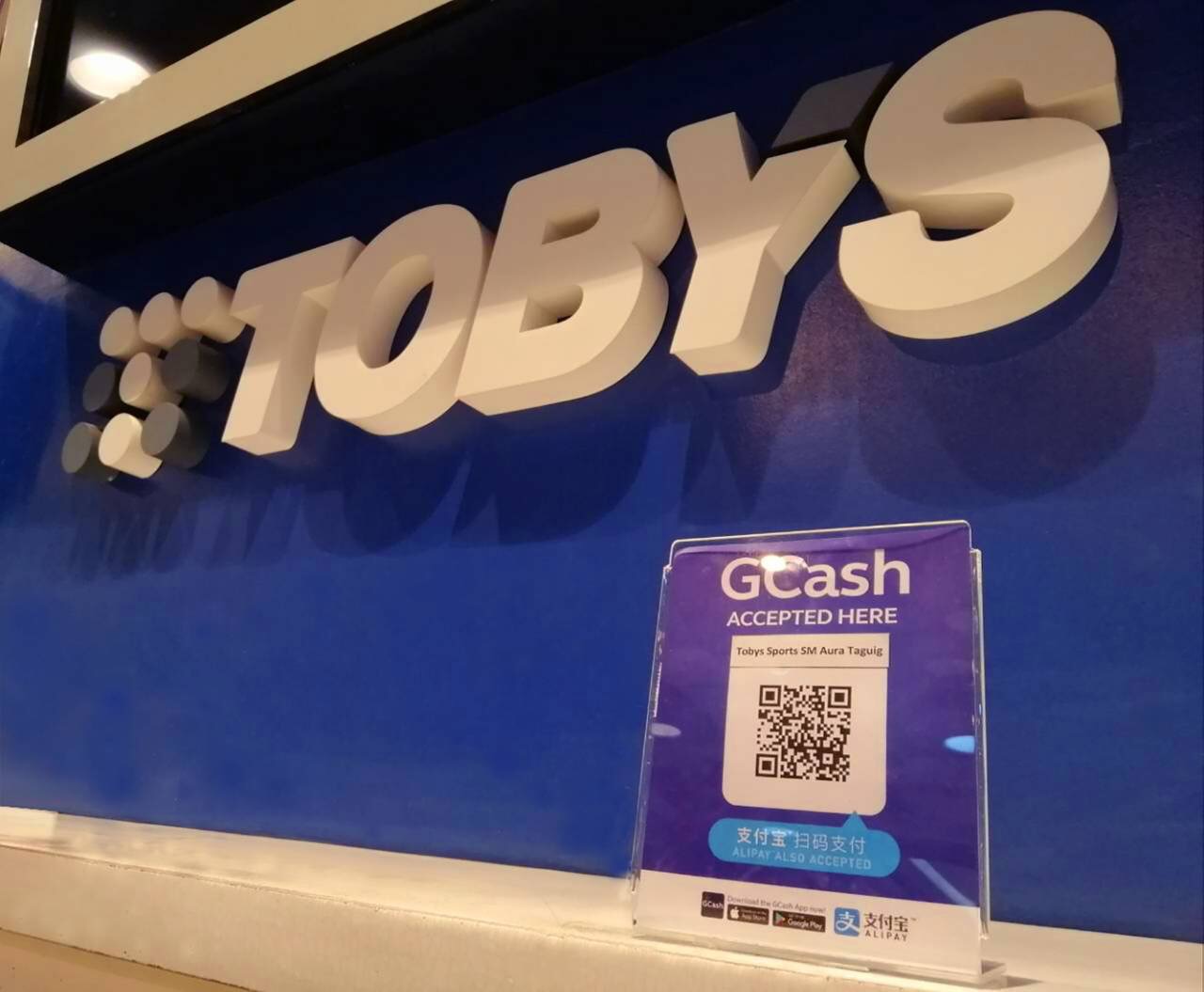 All Toby’s Sports Stores Now Accepts GCash-Alipay