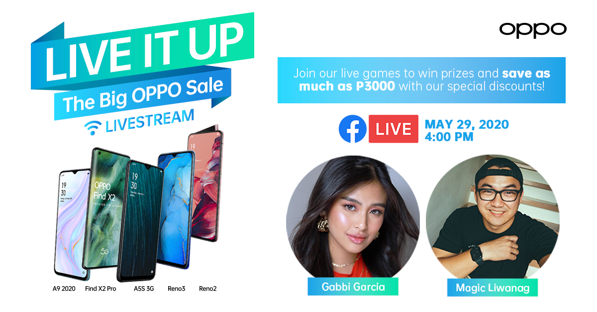 #LiveItUp more with discounts and cool freebies on the next ShOPPO Livestream on May 29