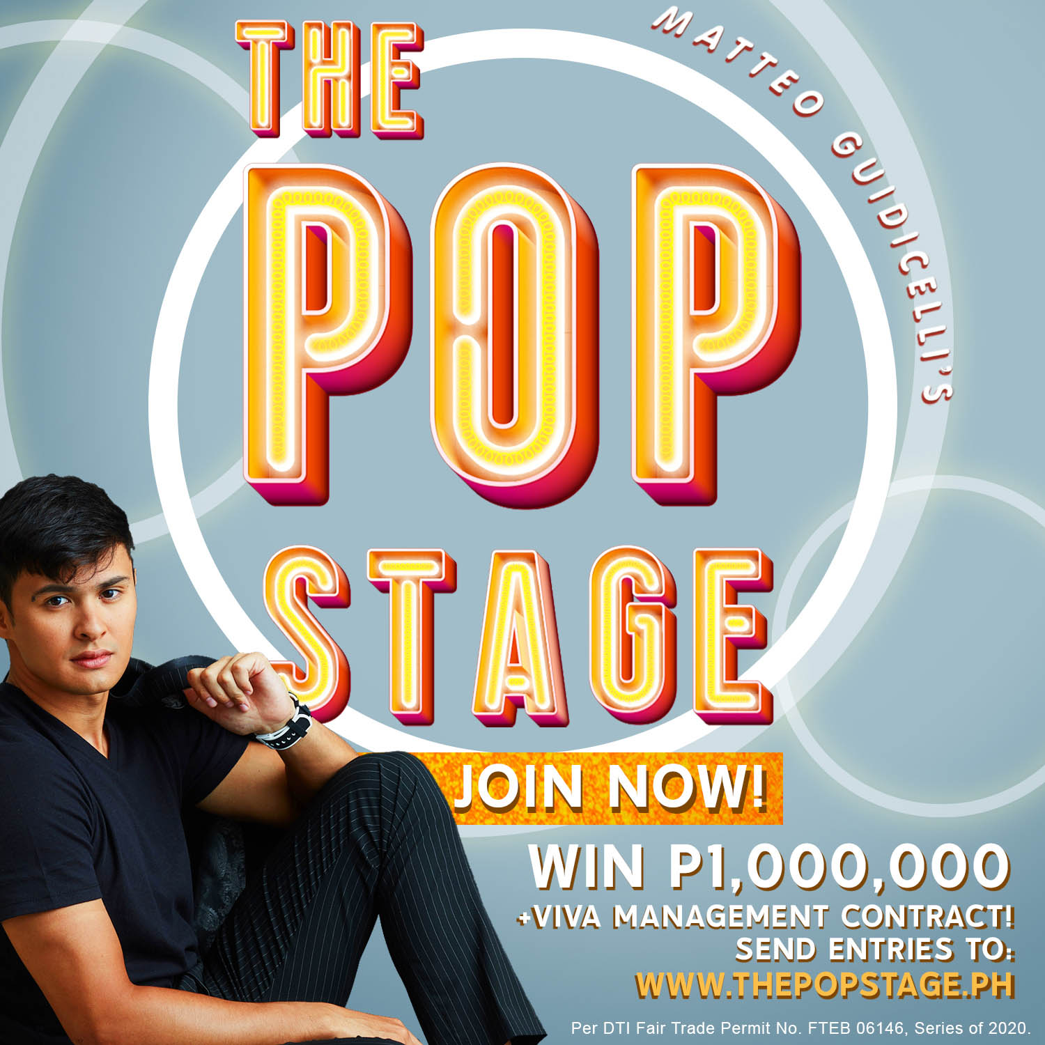 Matteo Guidicelli calls for entries to “The Pop Stage” for a chance to win PHP1-Million and talent contract