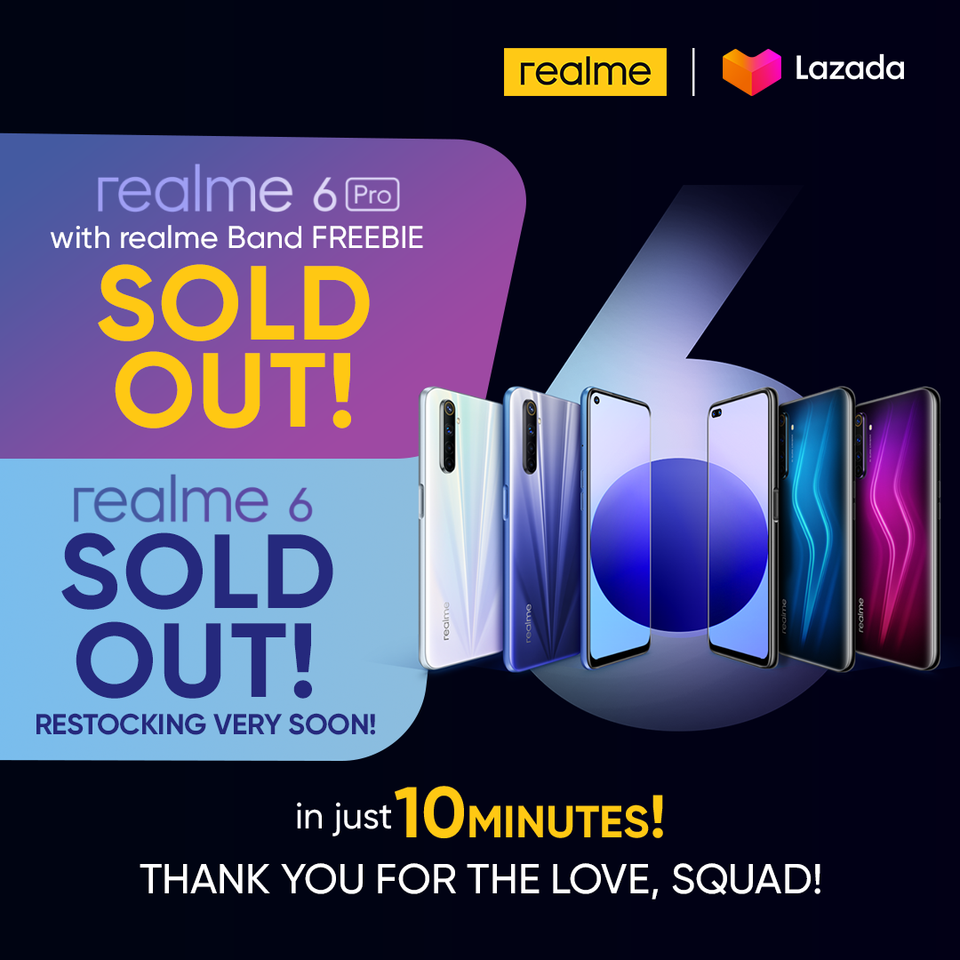 90Hz power duo realme 6 and 6 Pro sold out in just 10 minutes!