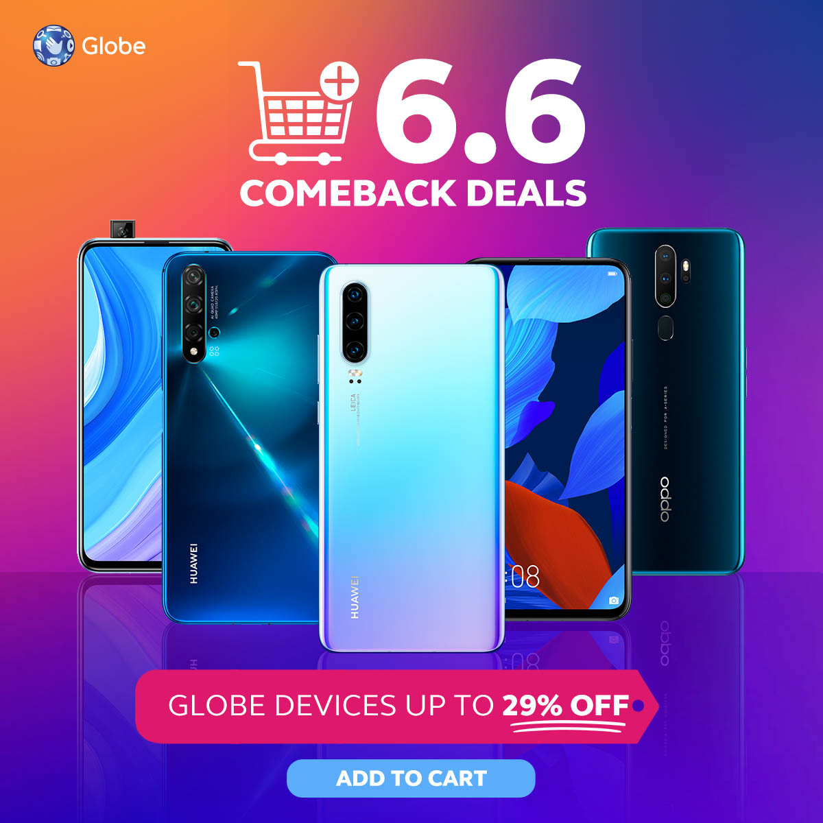 Globe offers awesome discounts at the 6.6 comeback deals