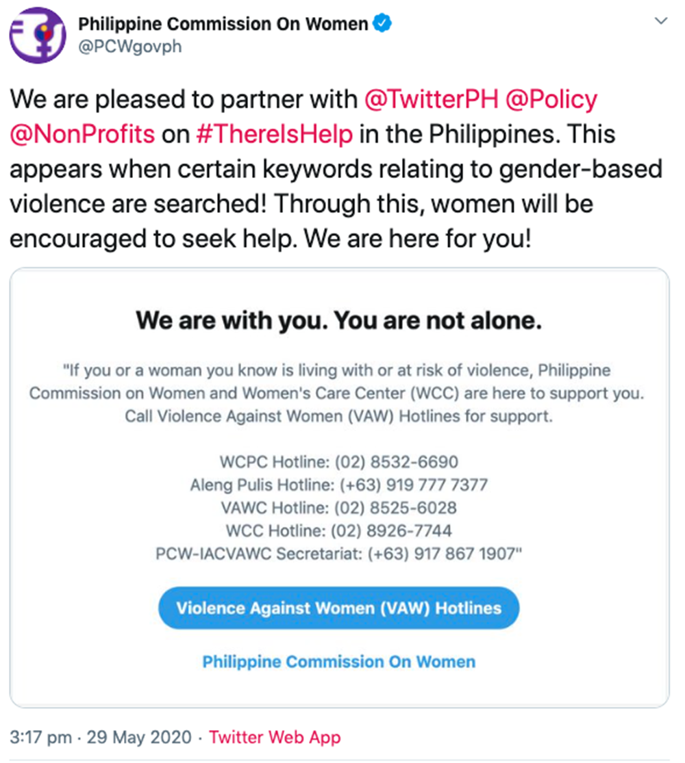 Twitter launches search-prompt notification for gender-based violence