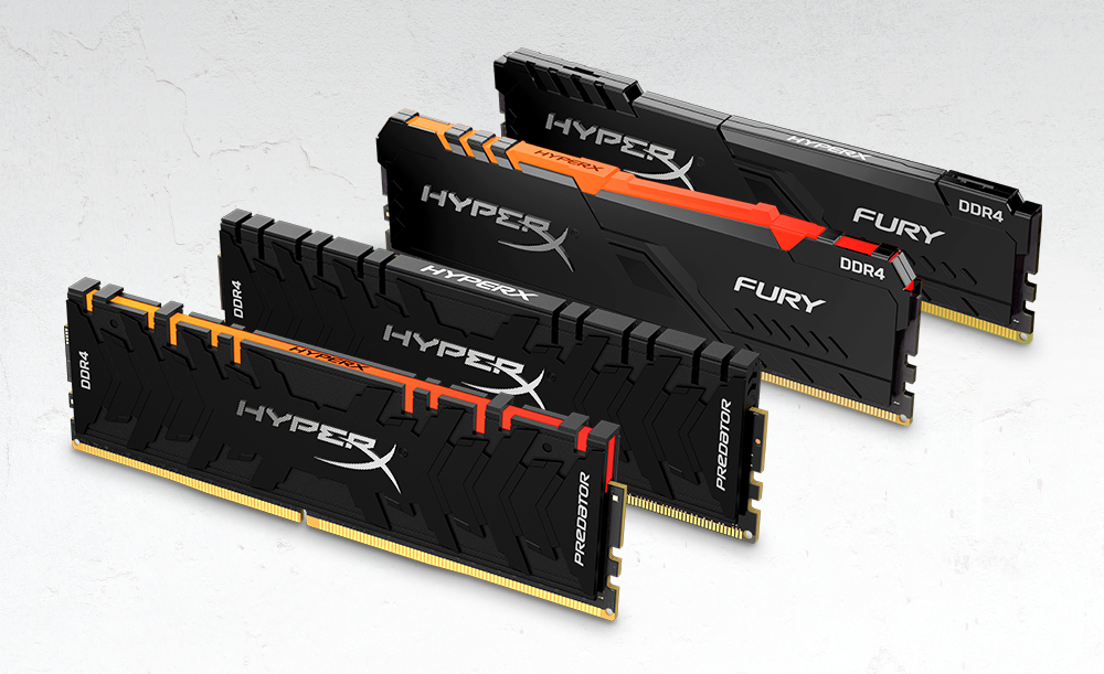 HyperX adds new Predator DDR4 RGB and FURY DDR4 RGB Memory Modules up to 256GB