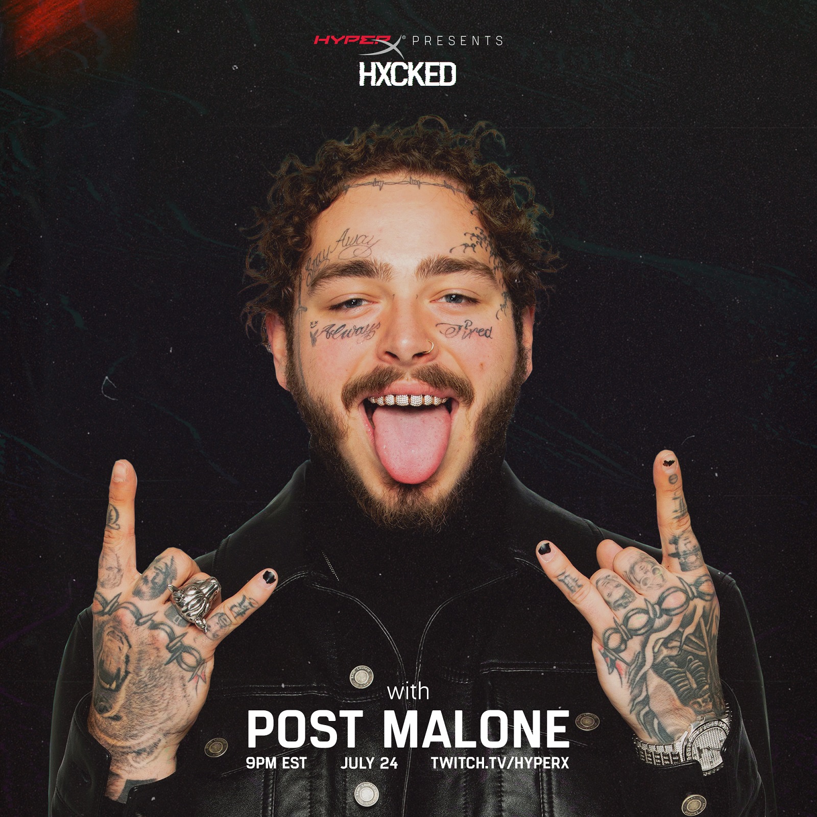 Post Malone Brings Fans Together on July 24 for Intimate Gaming Session on HyperX Twitch Channel