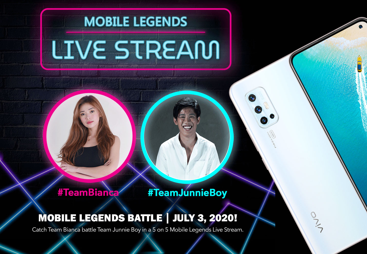 vivo Mobile Legends event hosts gaming face-off with Junnie Boy and Bianca Yao on July 3