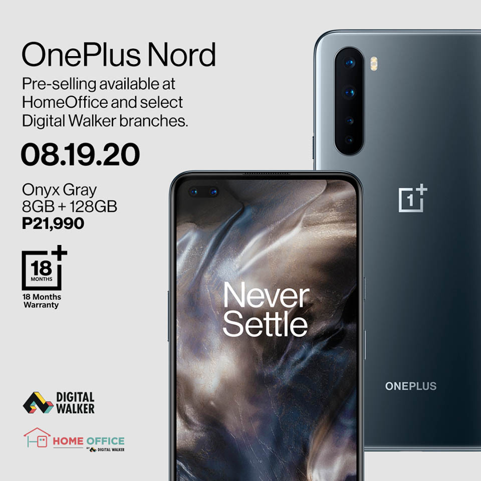 OnePlus Nord now available for pre-order priced at PHP21,990
