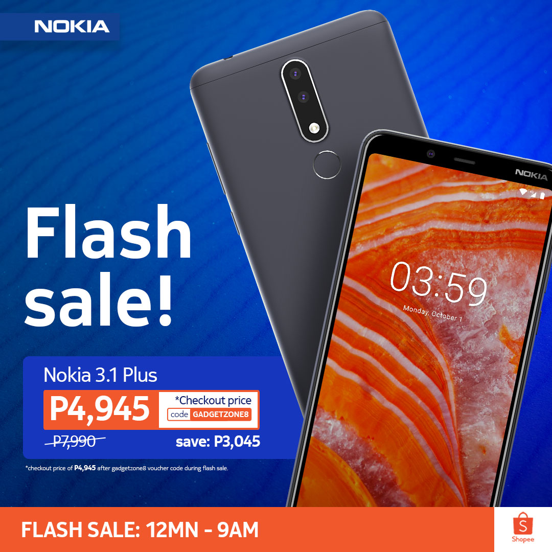 Nokia 3.1 Plus gets cool price cut on Mega Cellular for Shopee Flash Deal