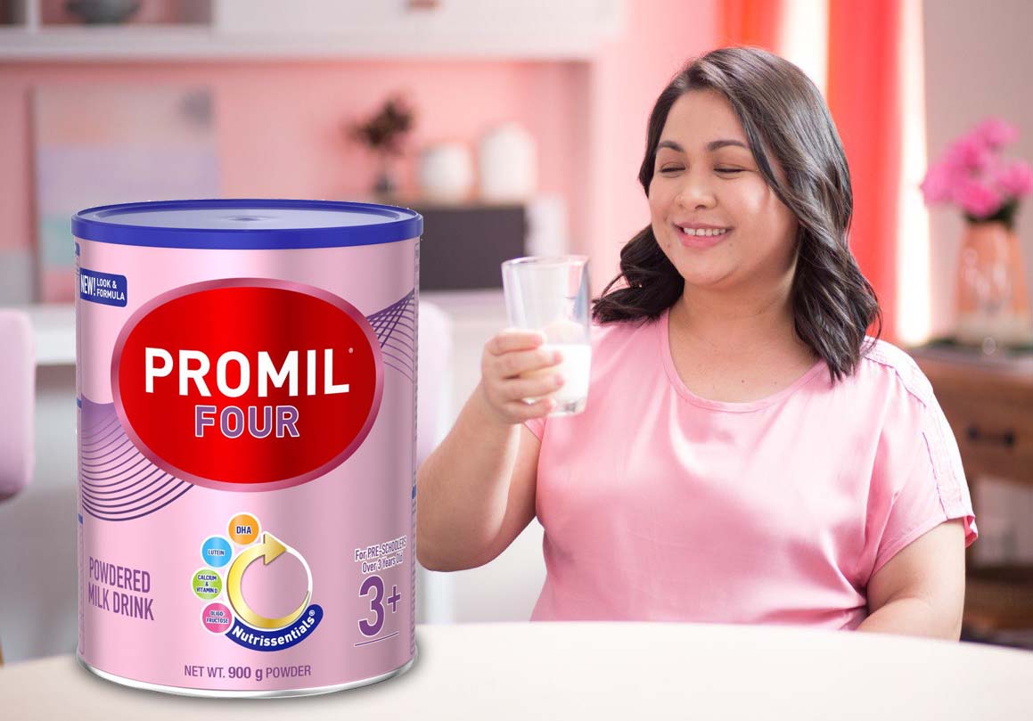 Moms choose PROMIL FOUR the right growing-up milk for their kids