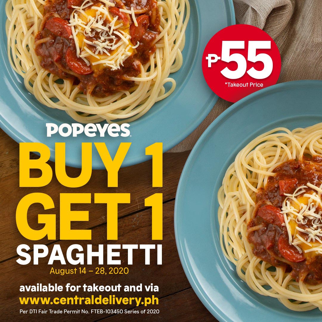 Buy 1 Get 1 on Popeyes’ Spaghetti