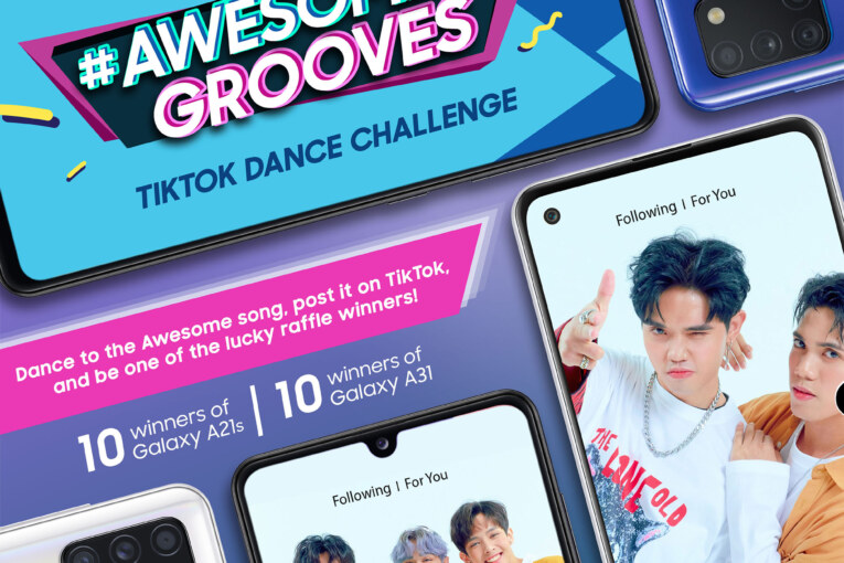 Join #AwesomeGrooves TikTok Challenge for a chance to win a Samsung Galaxy A31 or A21s
