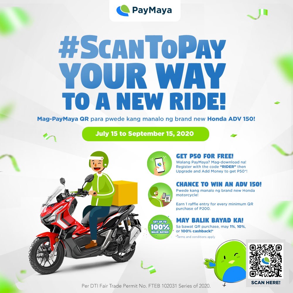 Delivery riders can #ScanToPay for safer and more rewarding transactions with PayMaya