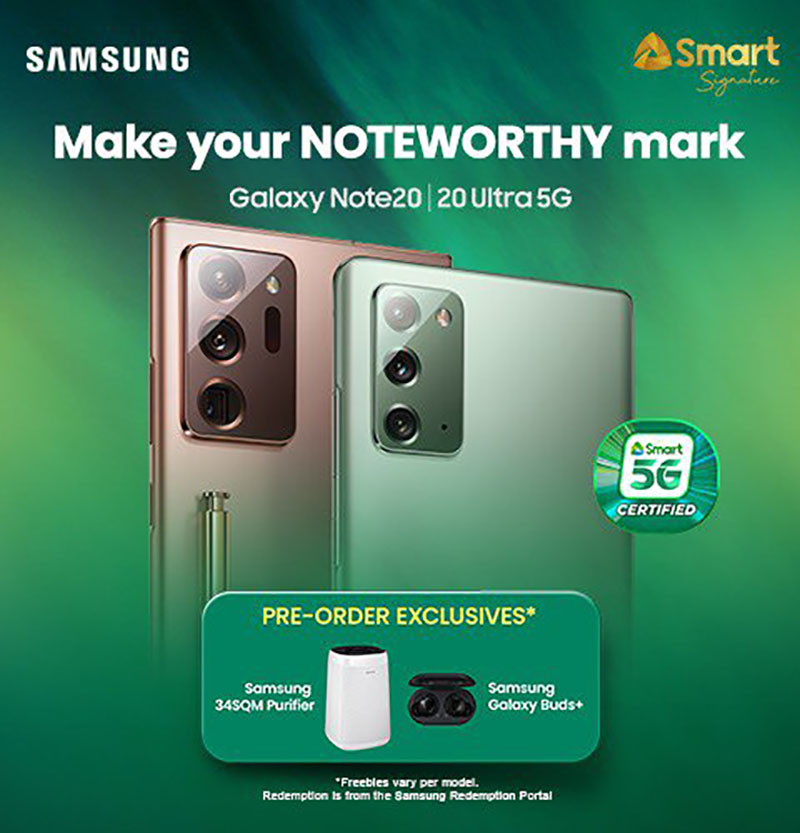 Smart opens pre-orders for the Smart 5G-certified Samsung Note20 Series from August 7 to 16 