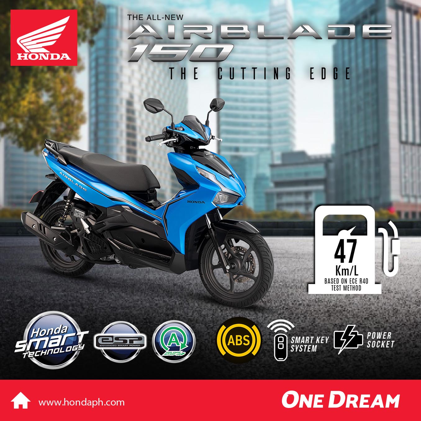 The All-New Honda AirBlade150 Blue