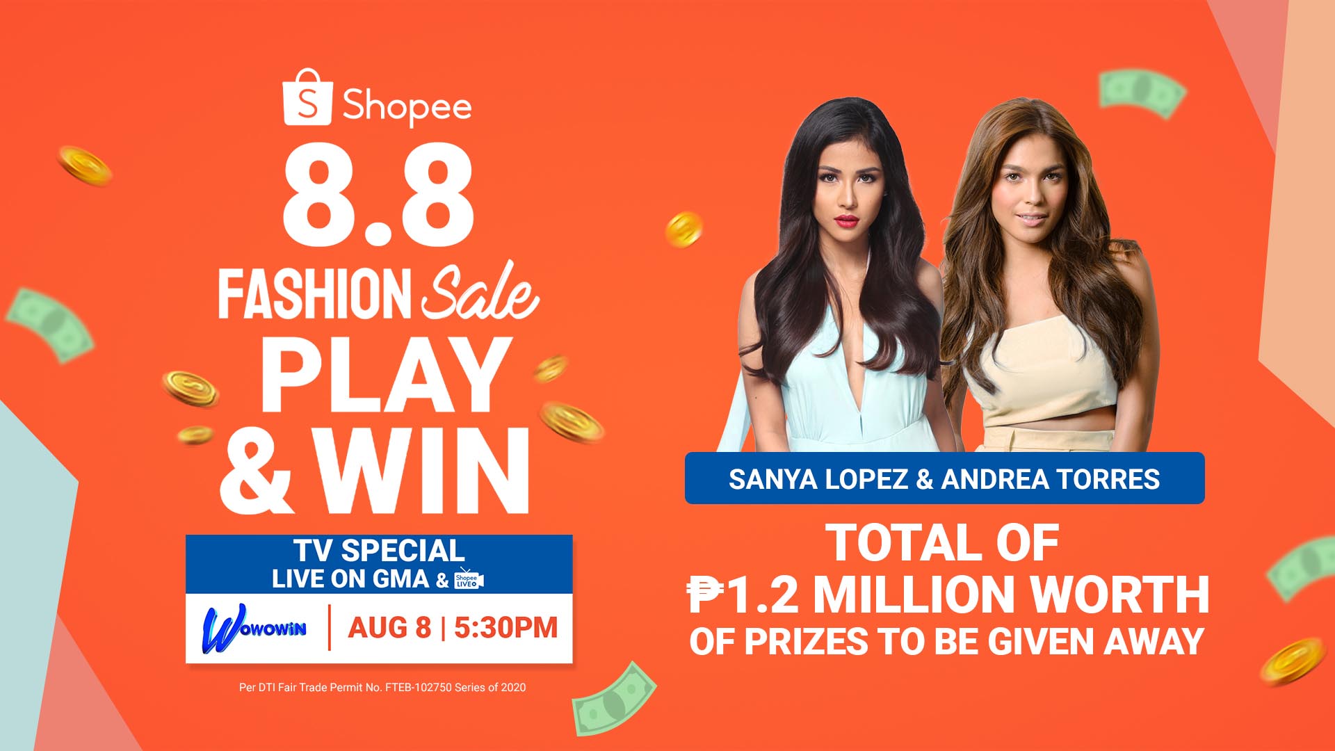 Catch the Shopee 8.8 Play & Win TV Special on Wowowin and Win a Total of ?1.2 Million Worth of Prizes