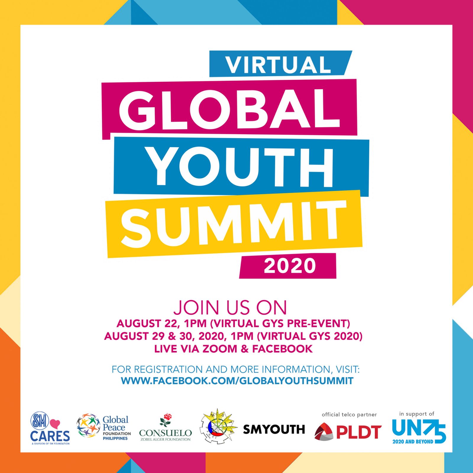 Global Peace Foundation, SM Cares to hold virtual Global Youth Summit from Aug. 29-30
