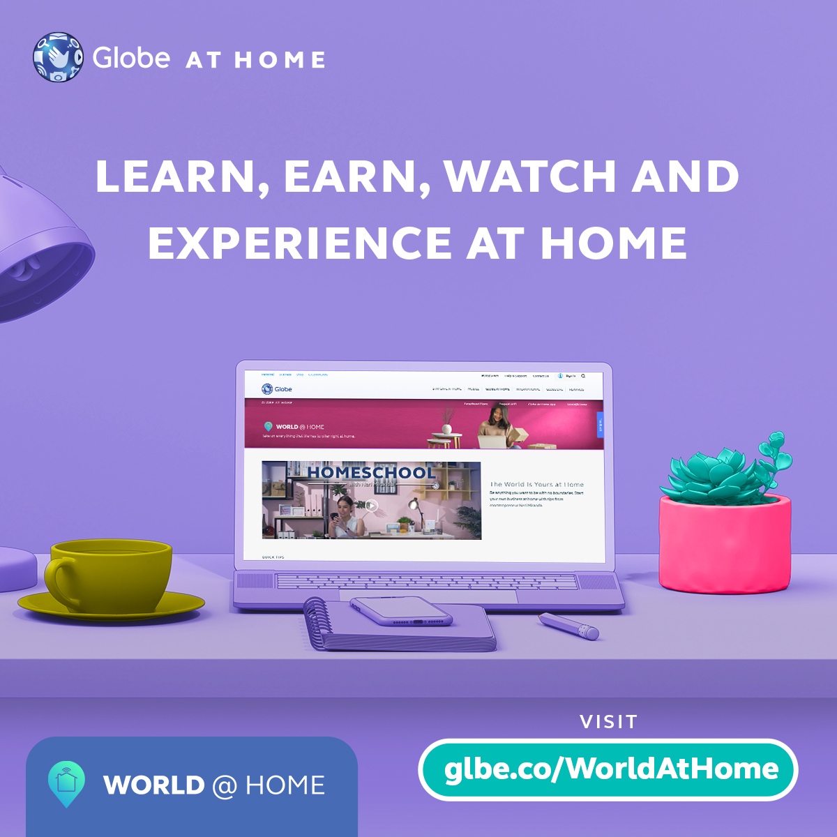 Experience it all with affordable plans from Globe at Home