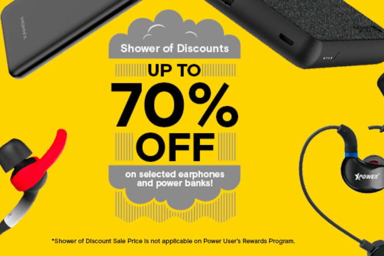 Get up to 70% off on selected earphones and power banks at Home Office’s Shower of Discounts