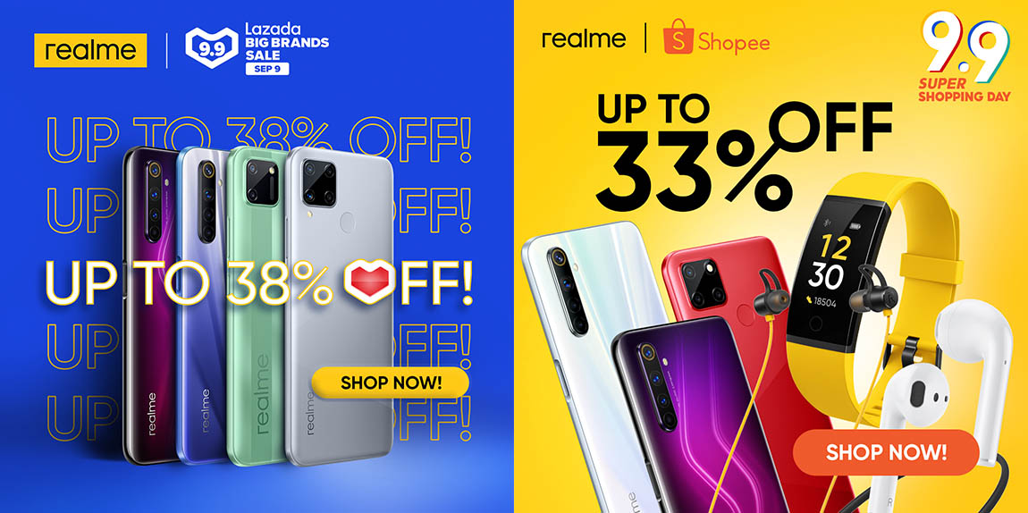realme PH goes all-out at Lazada, Shopee 9.9. sale with discount promos up to 38% off
