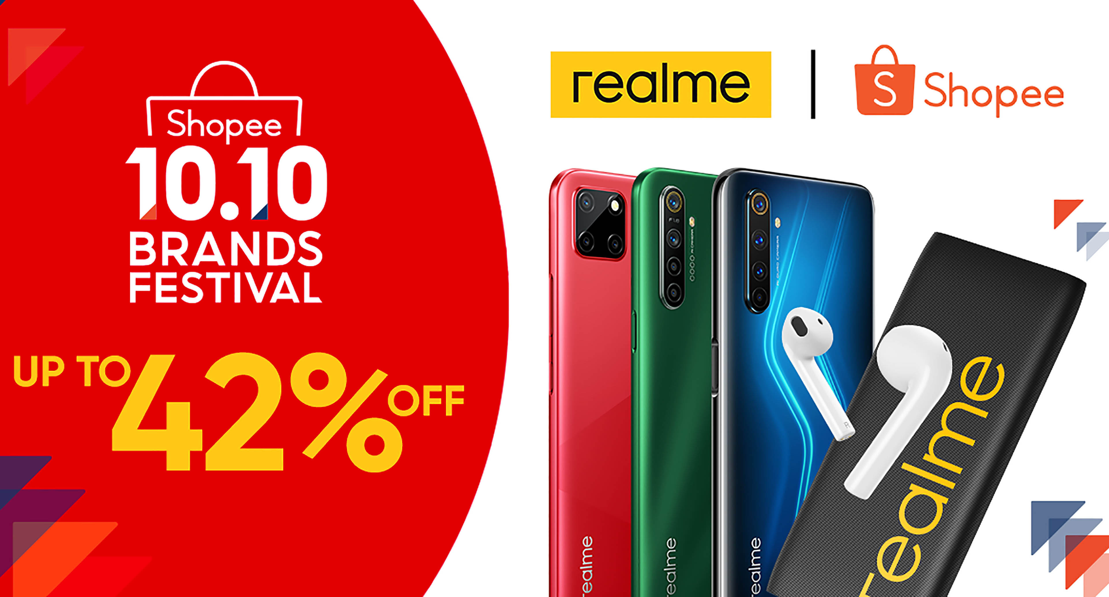 Discounts up to 42% await realme fans at Shopee 10.10 Brand Festival Sale
