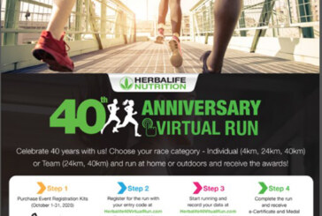 Herbalife Nutrition Seeks to Break Health Inertia  Through the Get Moving With Good Nutrition Challenge  and 40th Anniversary Virtual Run