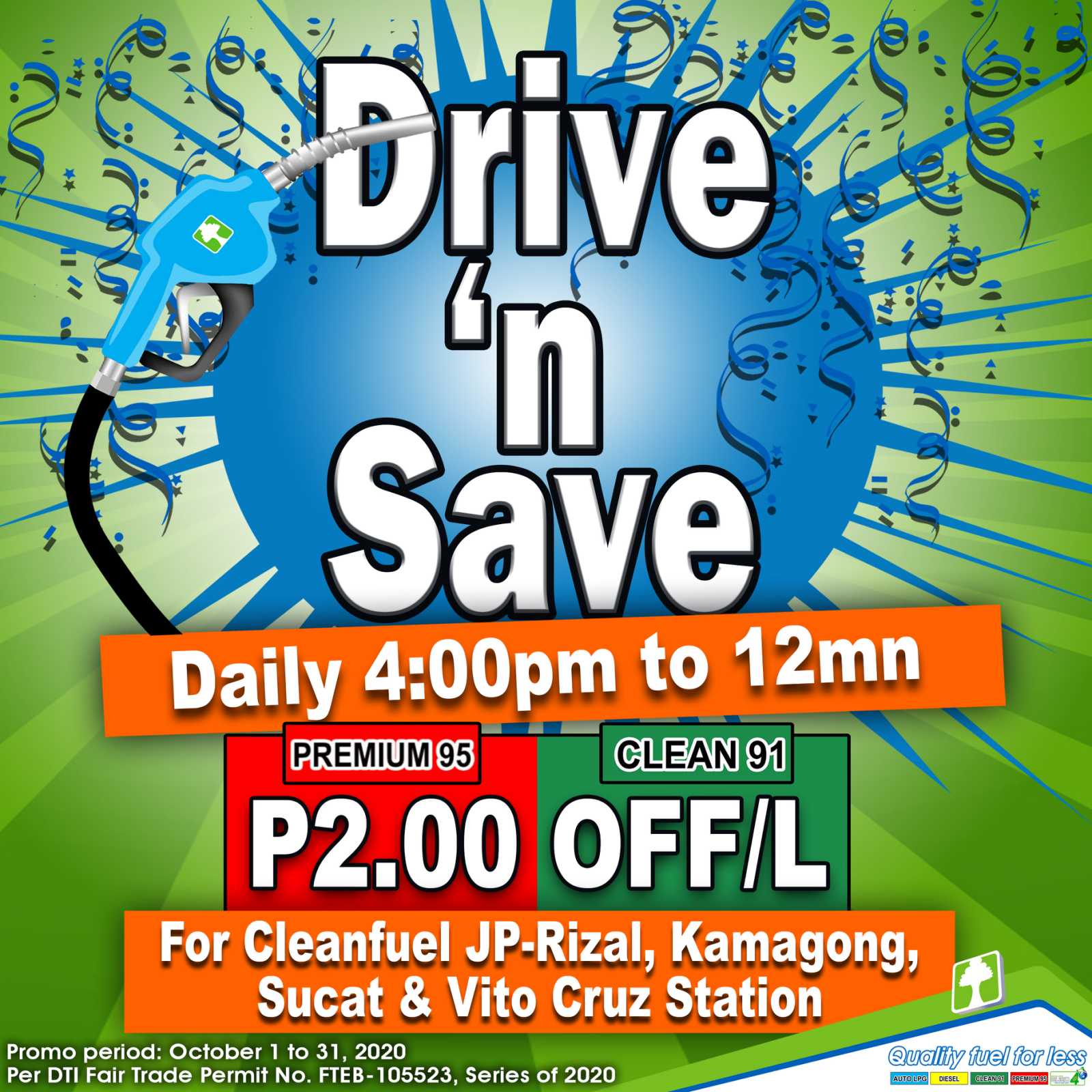 Cleanfuel Offers Motorists Fuel Discounts and FREE Face Shield on Select Stations