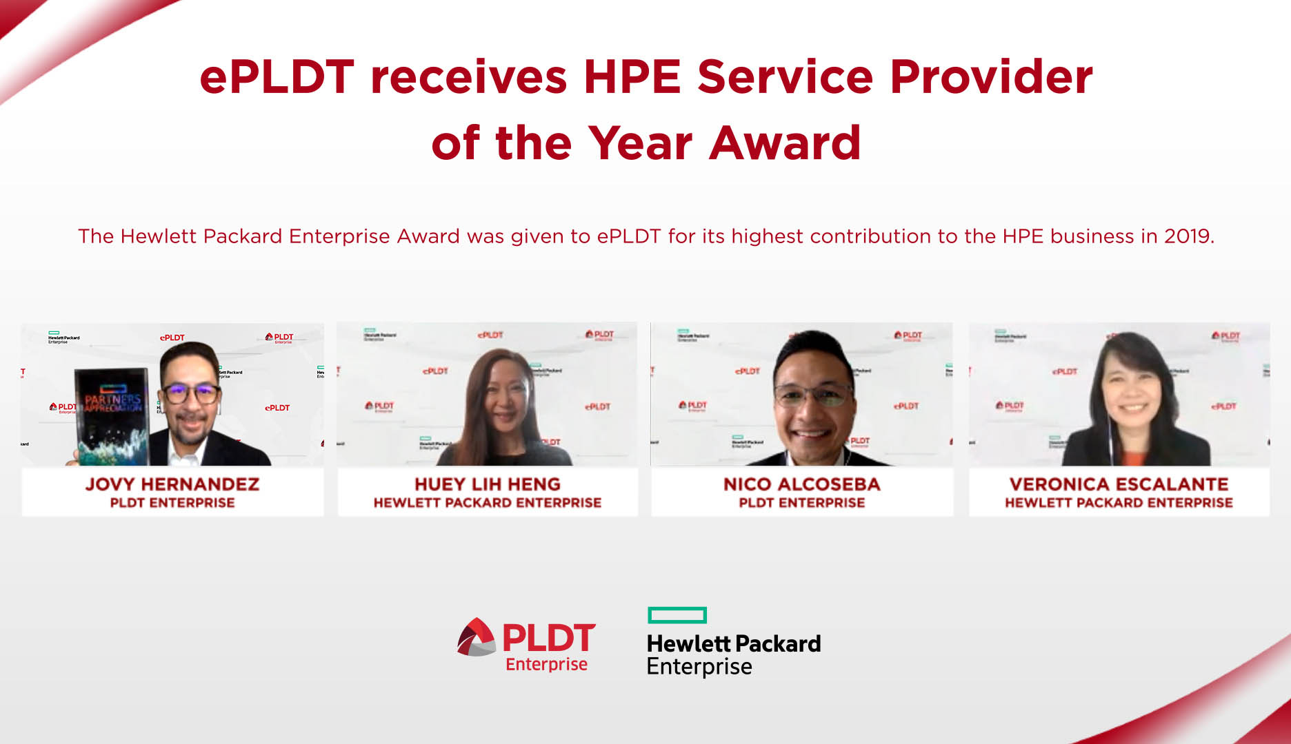 ePLDT receives HPE Service Provider of the Year Award