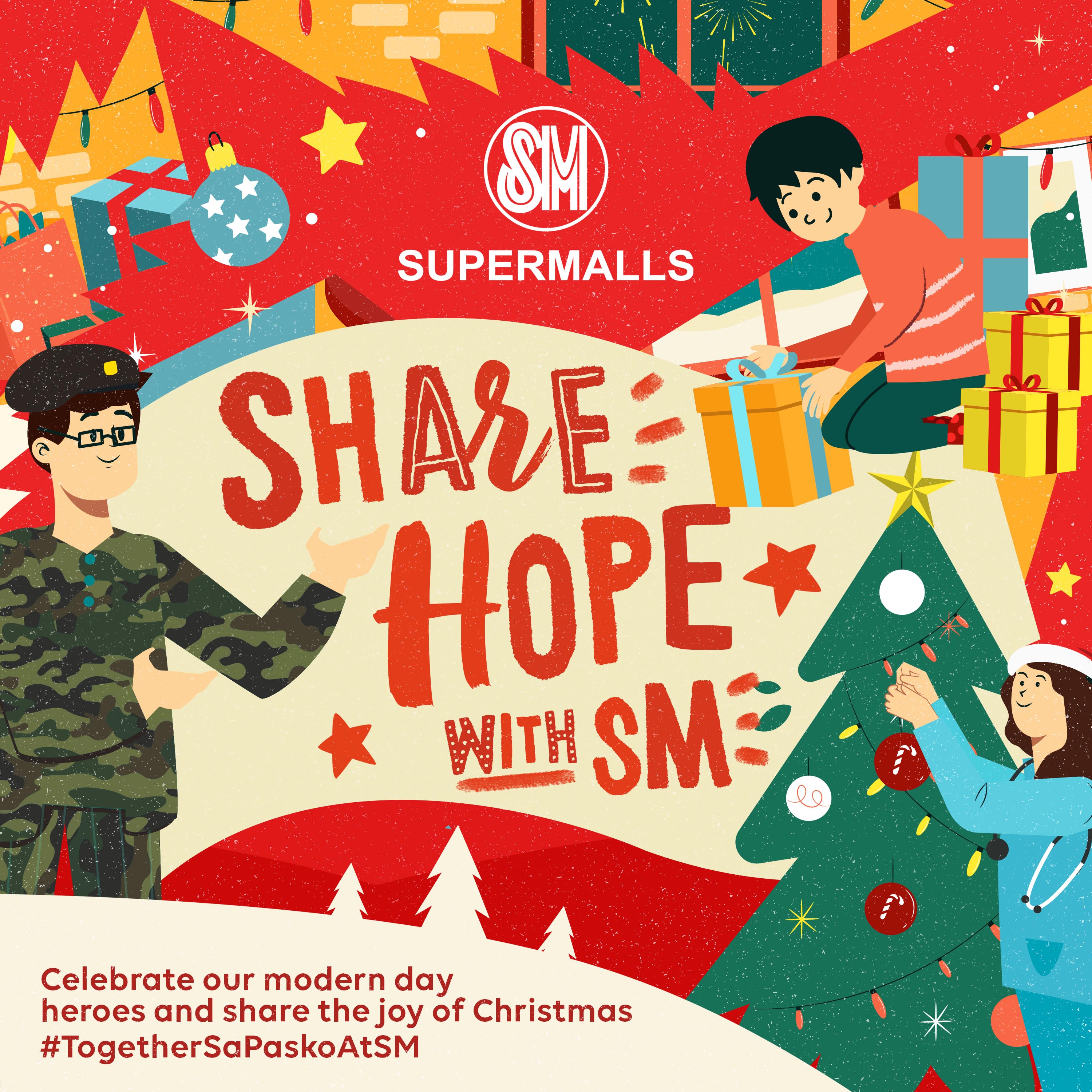 SM gives away 10K worth of SM gift certificates  to 5 frontliners via #ShareHopeWithSM!