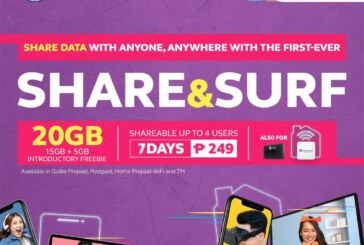 Globe launches first-ever shareable data promo with SHARE&SURF249