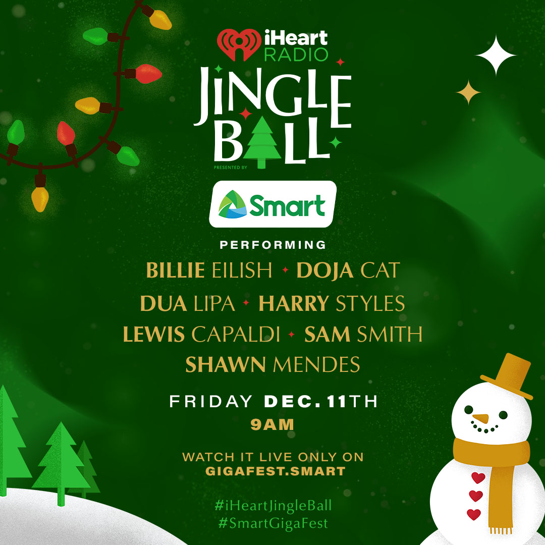 Smart brings 2020 iHeartRadio Jingle Ball to subscribers via exclusive livestream on Dec. 11 Watch Billie Eilish, Harry Styles, Shawn Mendez and more at GigaFest.Smart