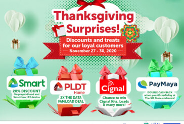 PLDT, Smart, Cignal, and PayMaya offer huge discounts at SM during Thanksgiving weekend