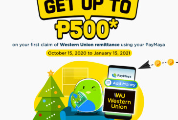 Get up to P500 cashback when you claim your Western Union remittance via PayMaya for the first time!