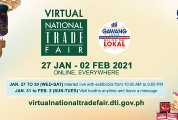 DTI to host its first-ever Virtual National Trade Fair on January 27 to February 02, 2021