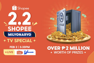 Win Over PHP2M Worth of Prizes during Shopee’s 2.2 Shopee Milyonaryo TV Special
