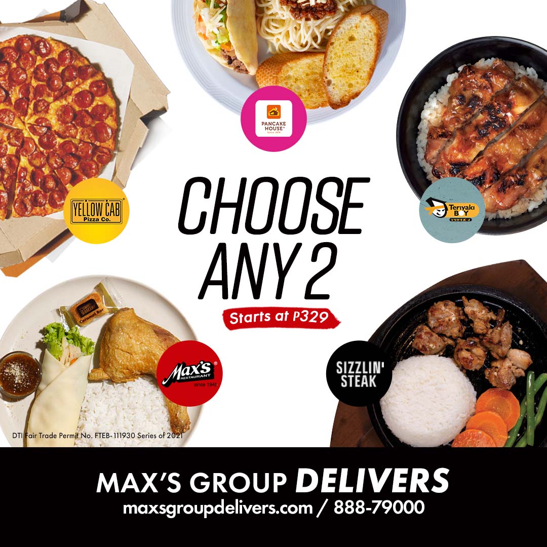 Order a variety of Max’s Group favorites using the new multi-brand delivery service