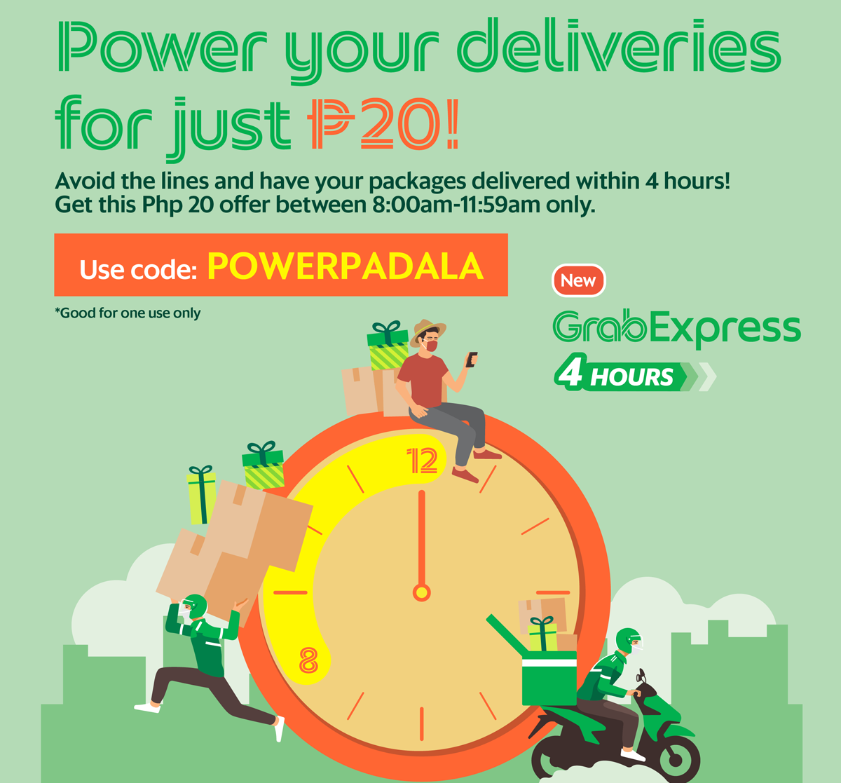 GrabExpress Padala 4 Hour Promo lets you deliver your goods for just P20!