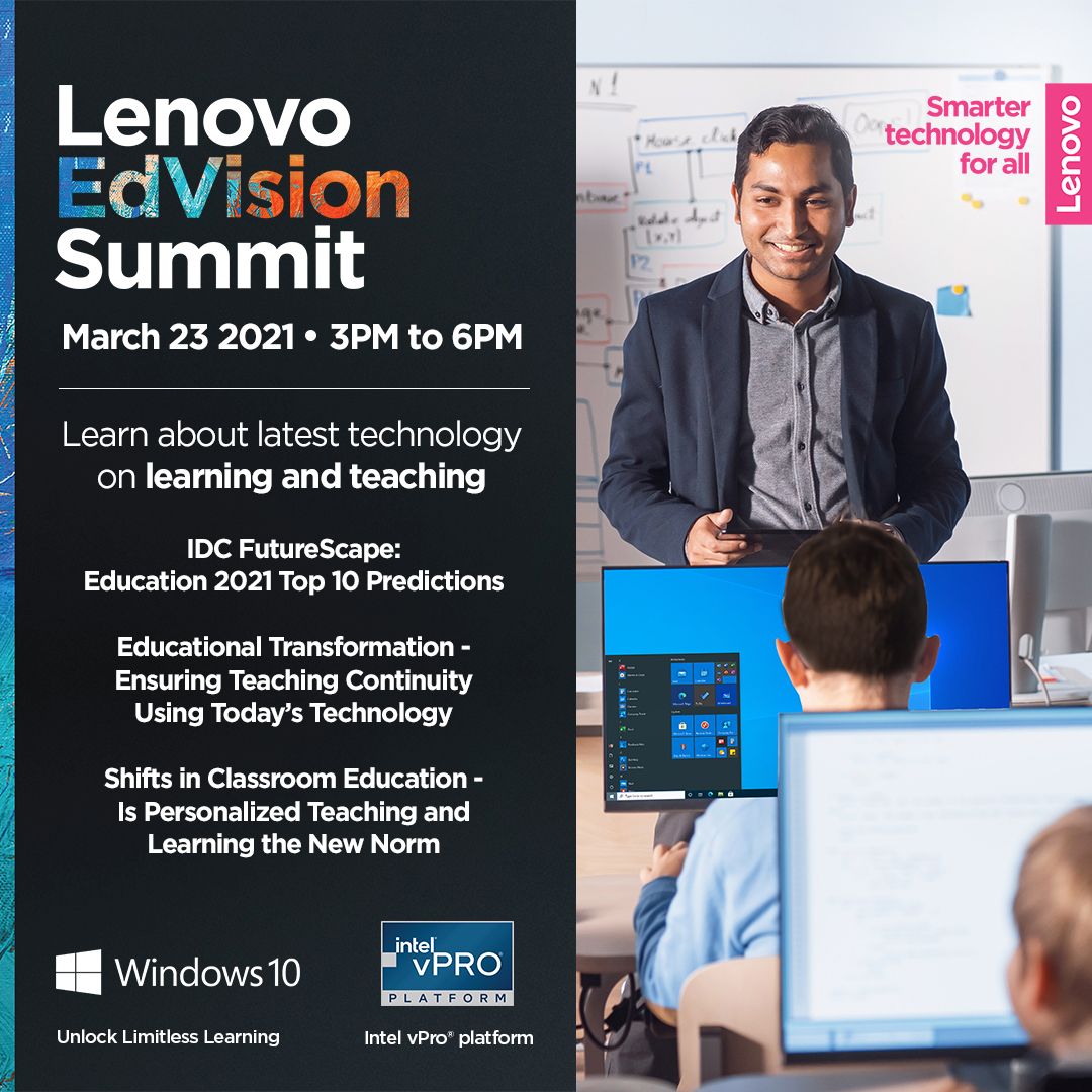 Lenovo tackles blendedlearning challenges,future of education at upcoming virtual EdVision Summit