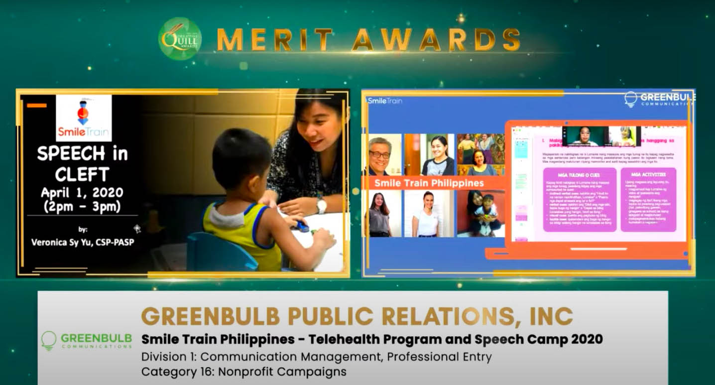 Smile Train Philippines Received Multiple Awards for its Telehealth and Virtual Speech Program