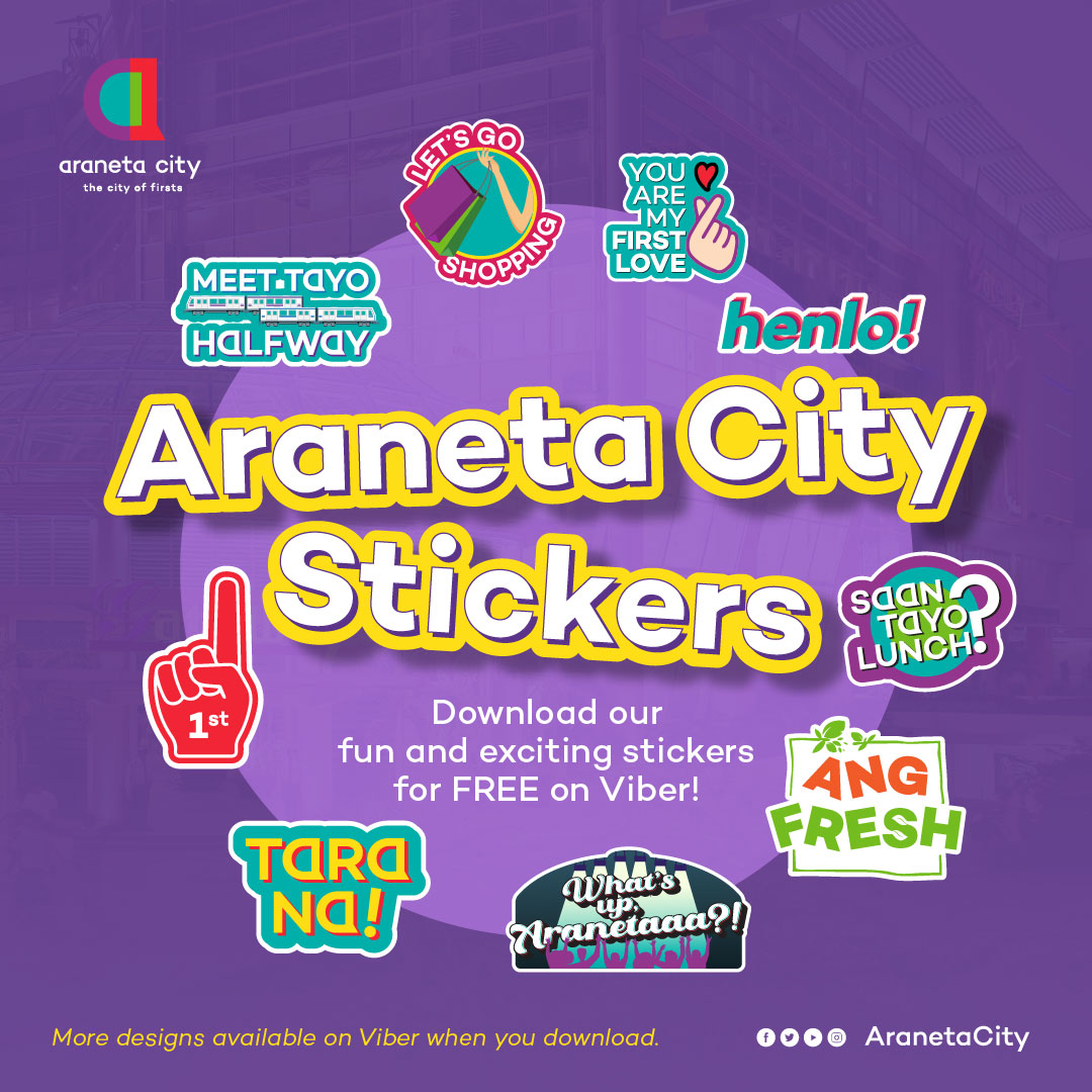 Araneta City spreads good vibes through cool Viber, Instagram stickers
