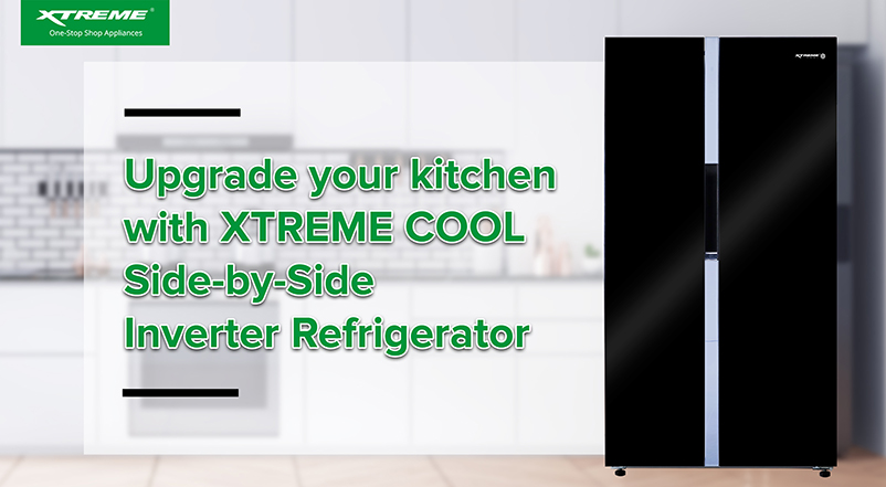 Upgrade your kitchen and keep food fresh with XTREME Cool Side-by-Side Inverter Refrigerator