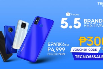 Huge deals and discounts on TECNO Mobile online stores on Lazada and Shopee Mall from May 1 to 5