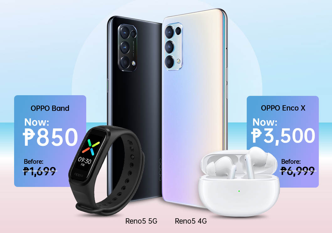 Hotter Deals with OPPO Reno5 Series, offering 50% Off on OPPO Enco X and OPPO Band